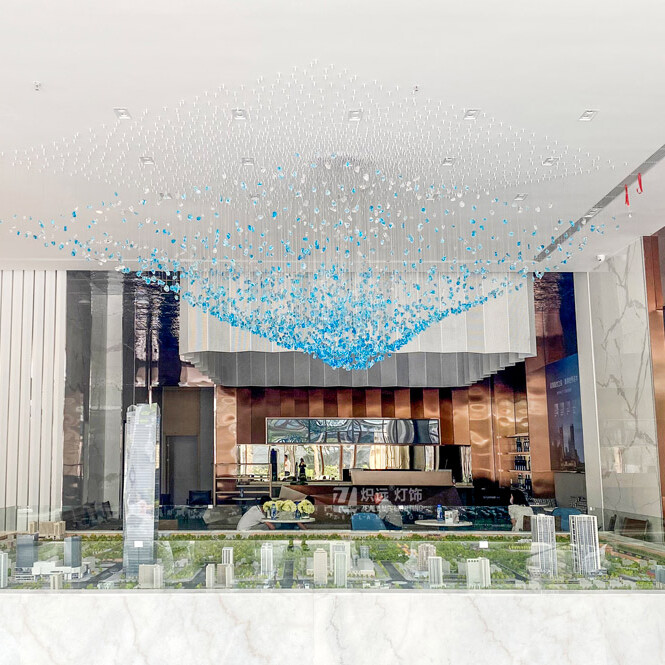 Glass stone chandelier