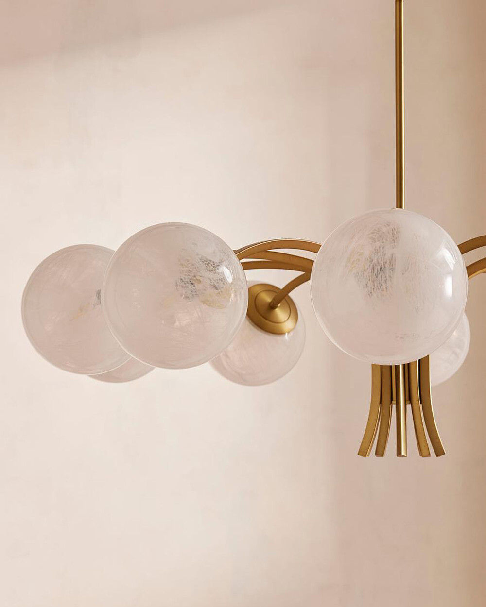 Nordic style glass ball shaped chandelier