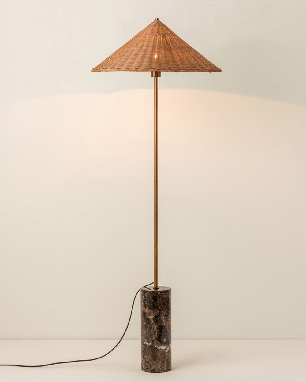 Marble floor lamp