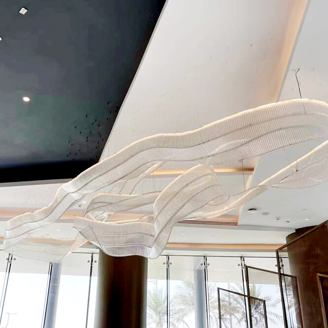 Ribbon pendant light