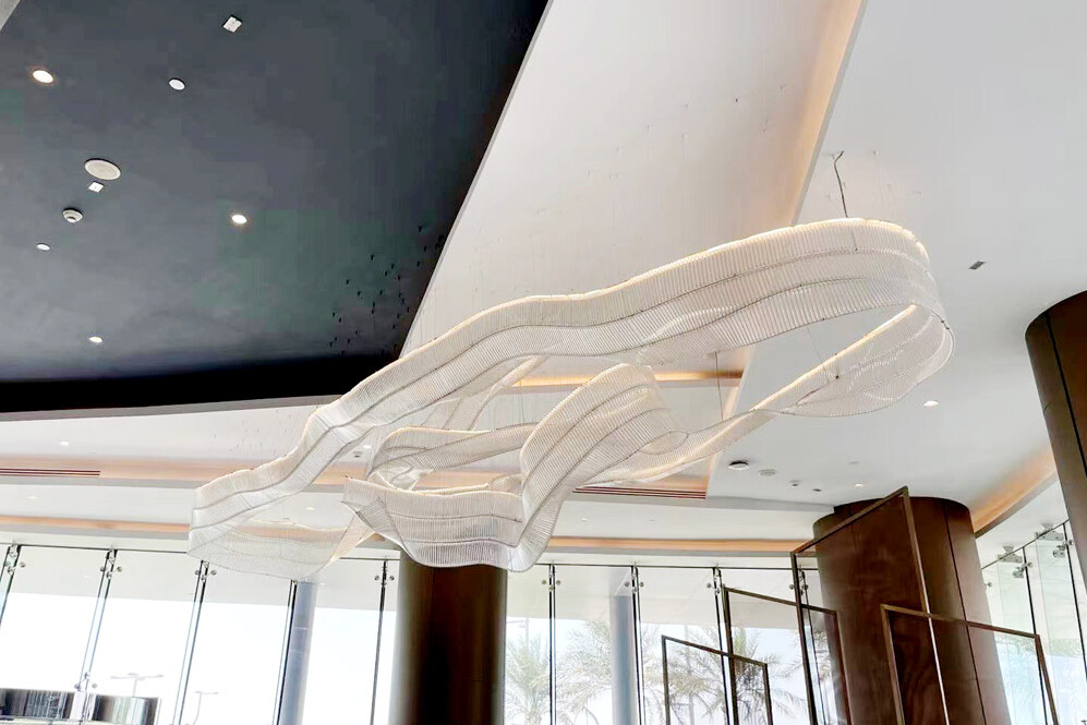 Ribbon pendant light