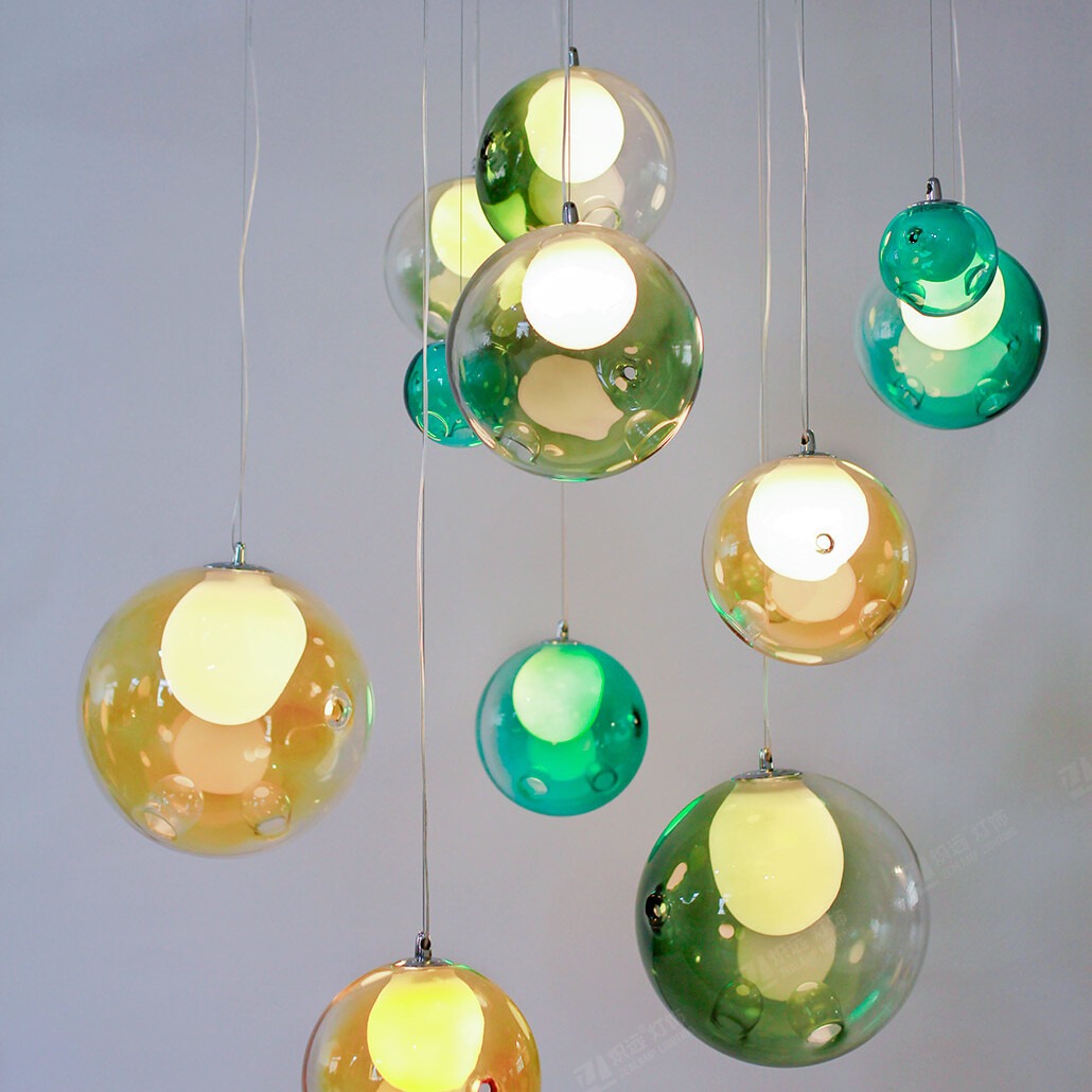 bocci glass chandelier