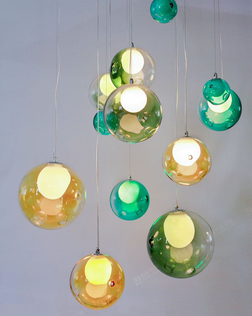 bocci glass chandelier