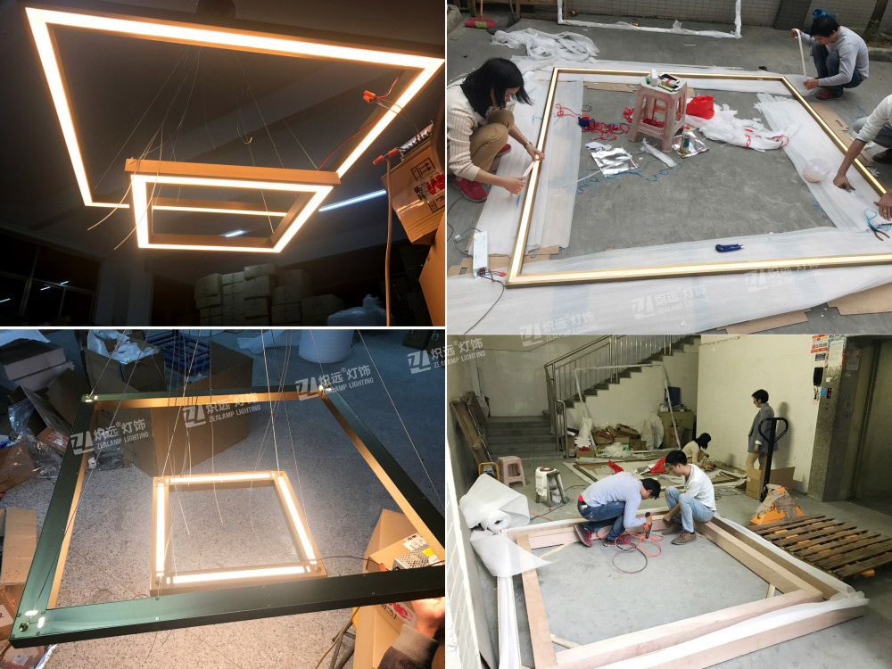Hotel restaurant chandelier custom factory
