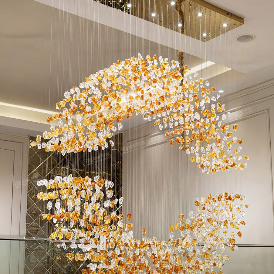 Glass Stone Art Chandelier