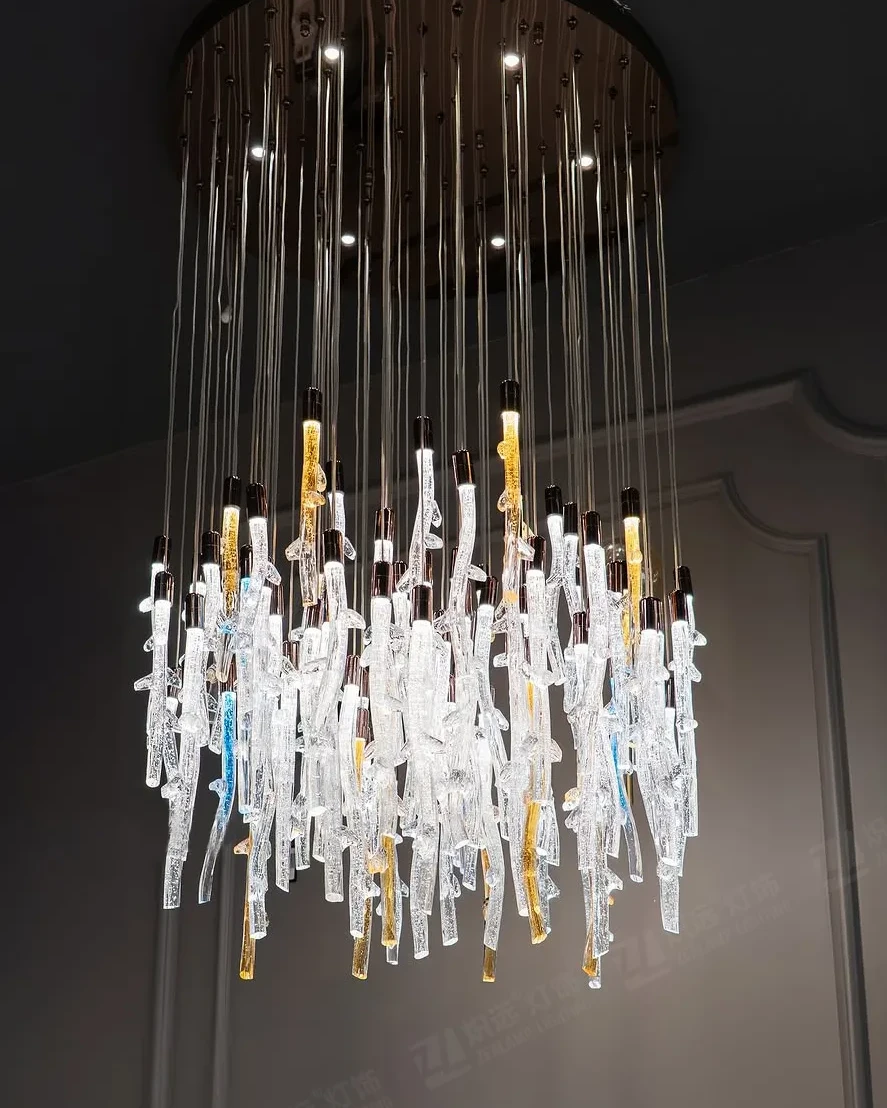 Tree branch art chandelier