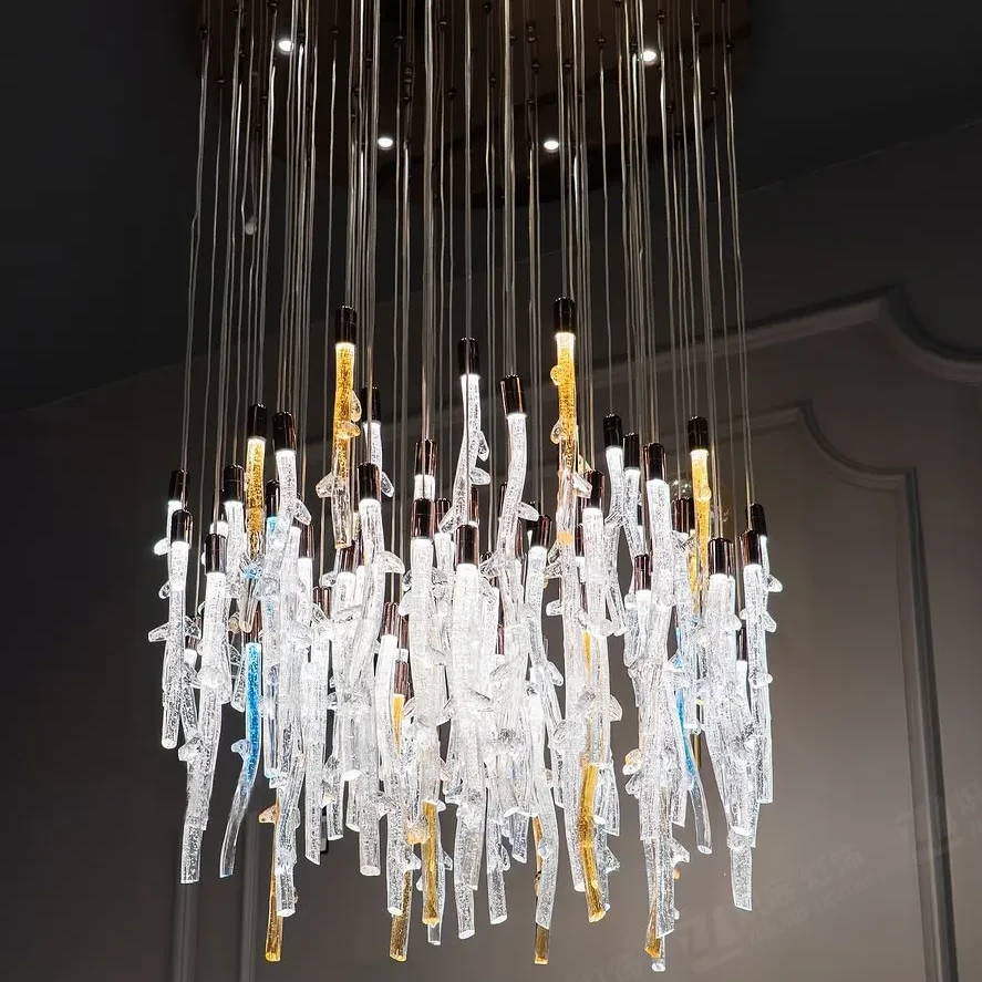 Tree branch art chandelier