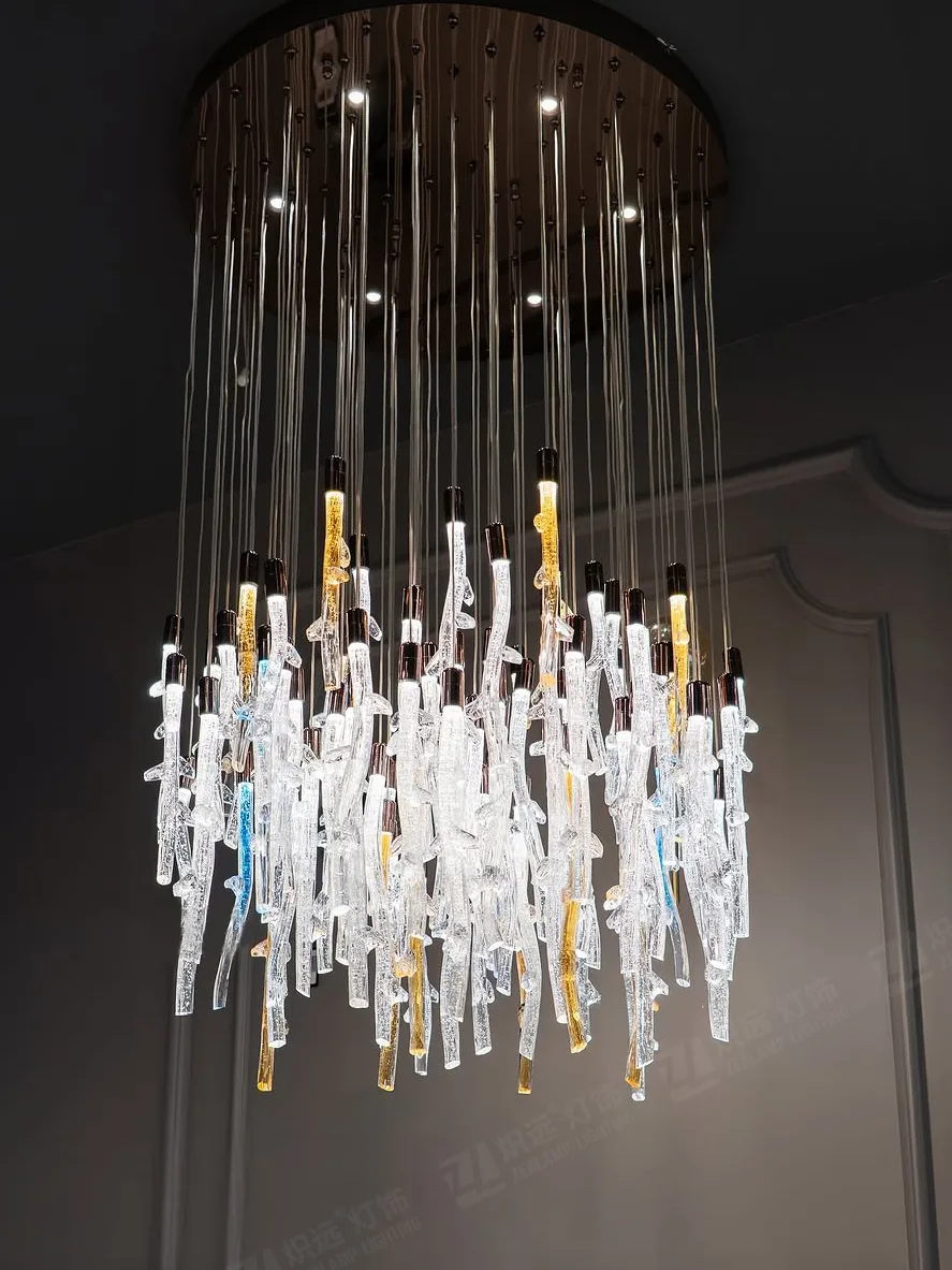 Tree branch art chandelier