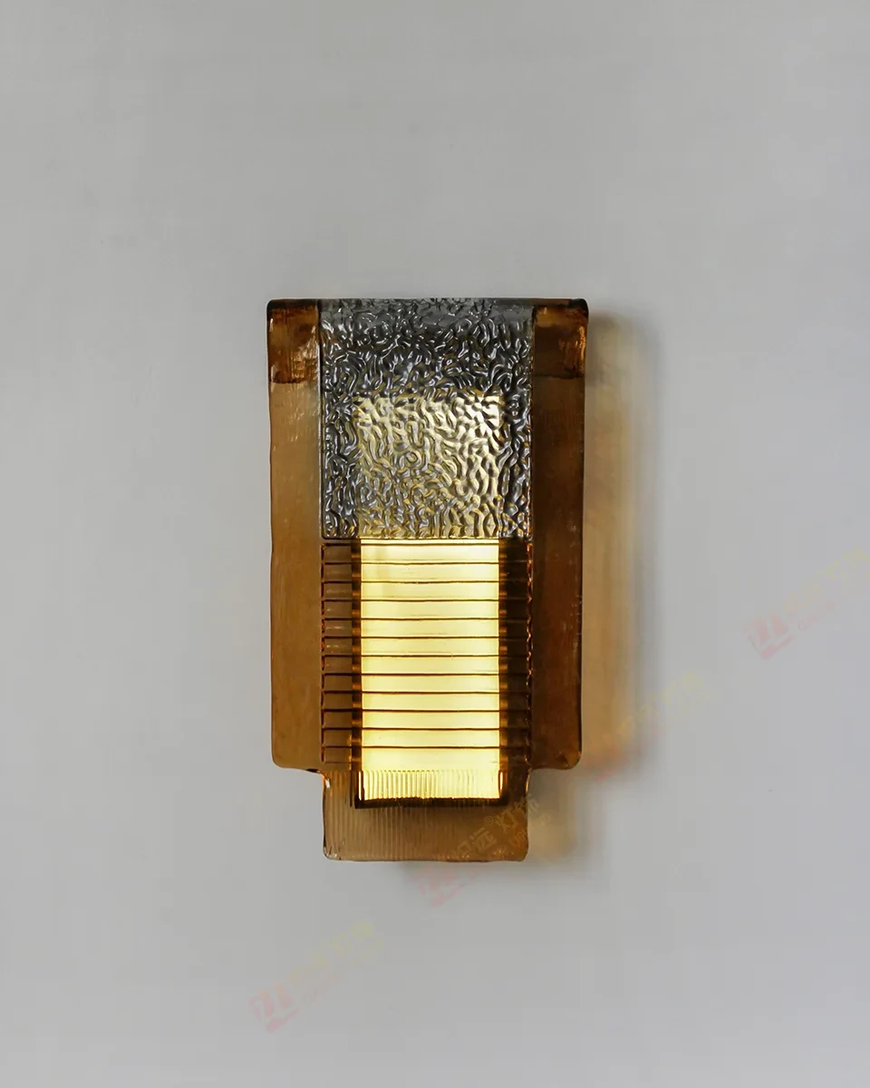 Handmade glass wall lamp