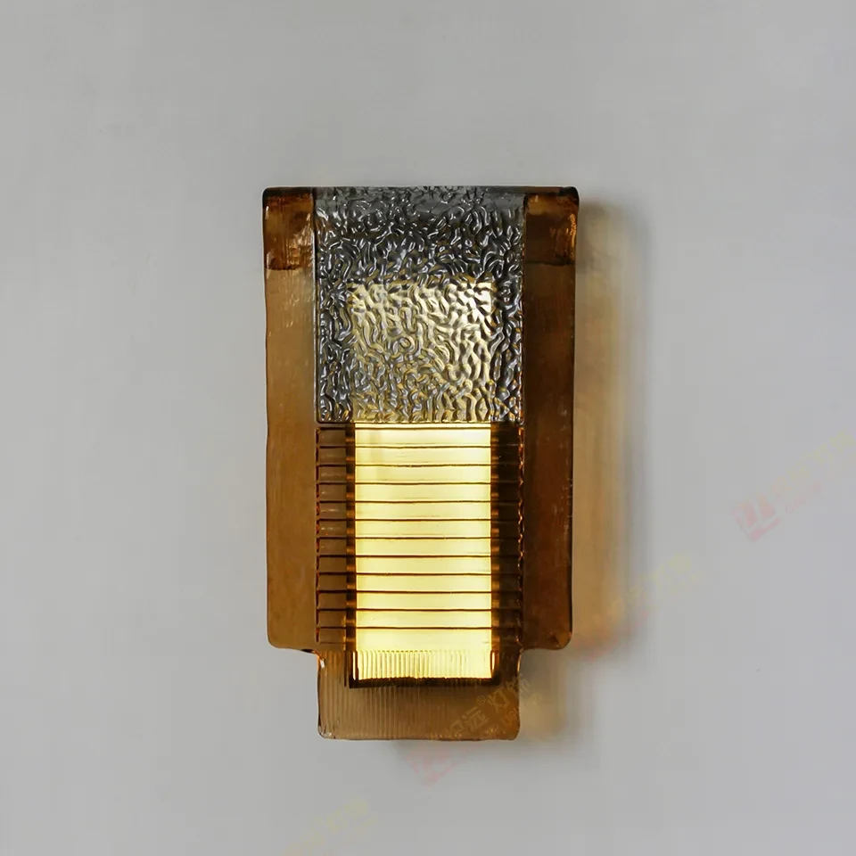 Handmade glass wall lamp