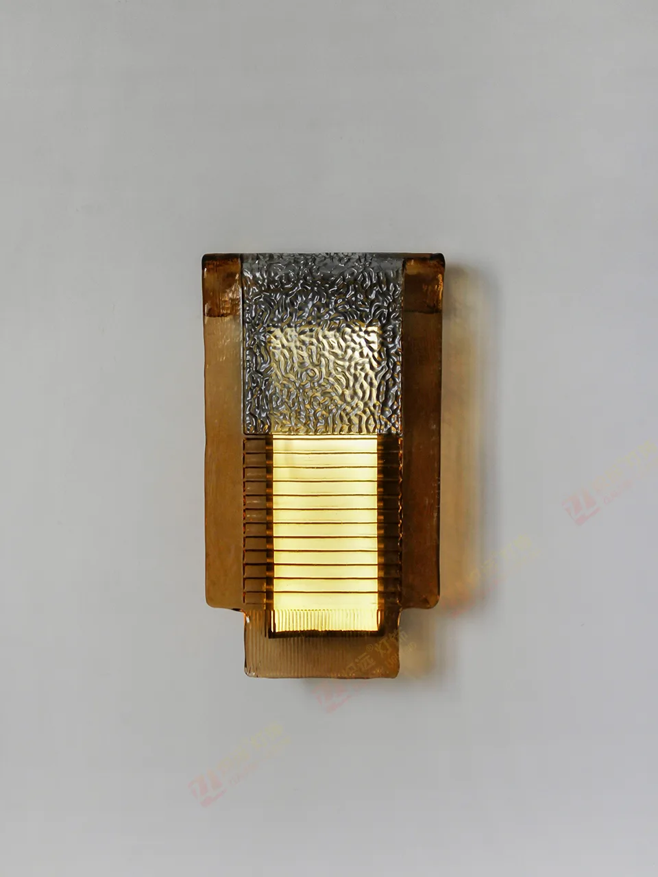 Handmade glass wall lamp