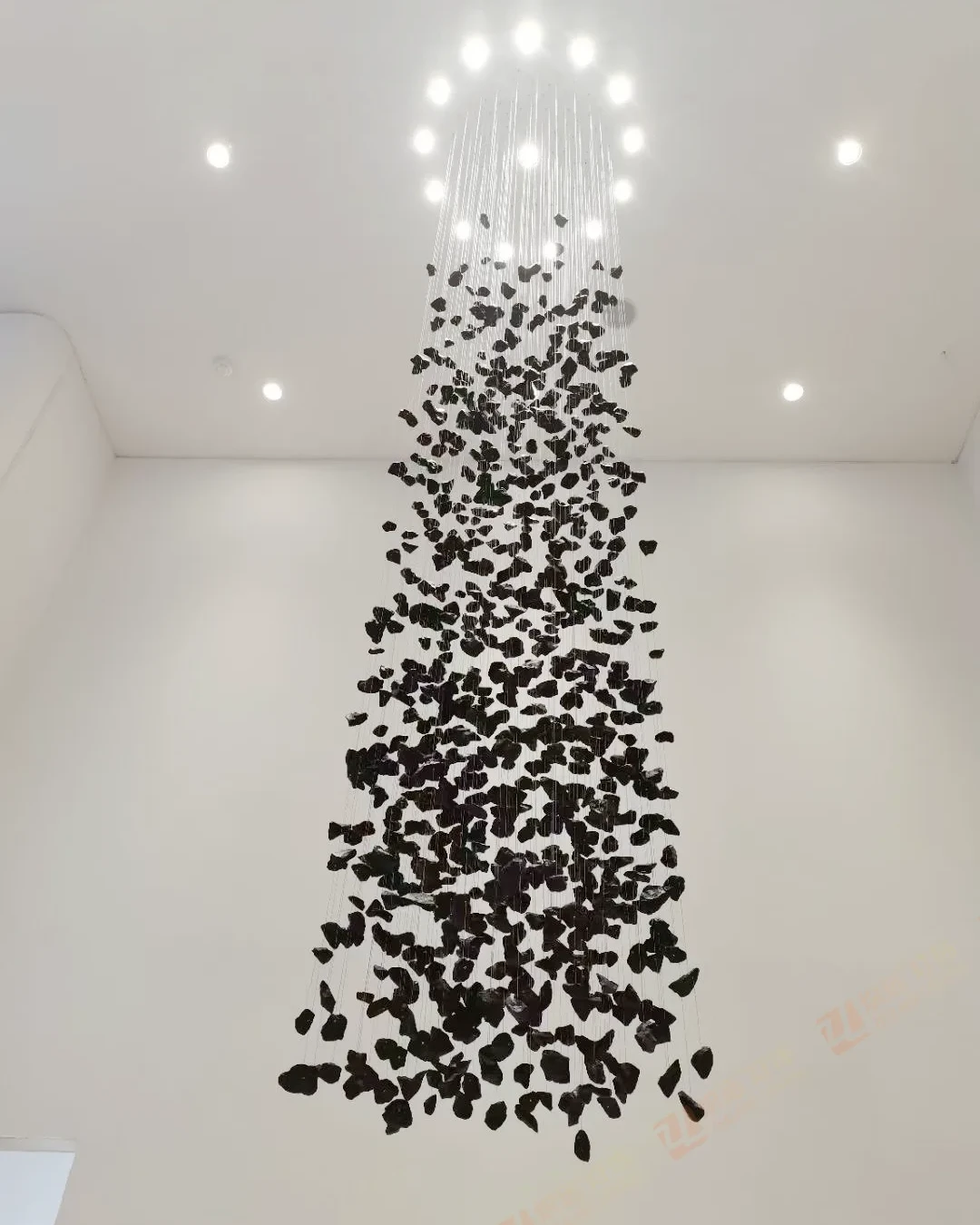 Black Stone Art Pendant Light