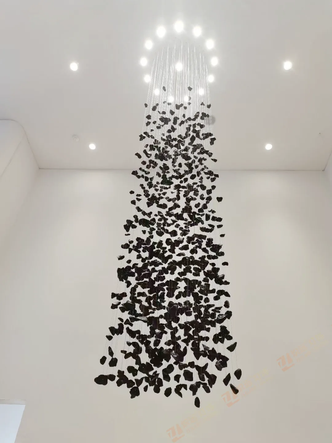 Black Stone Art Pendant Light