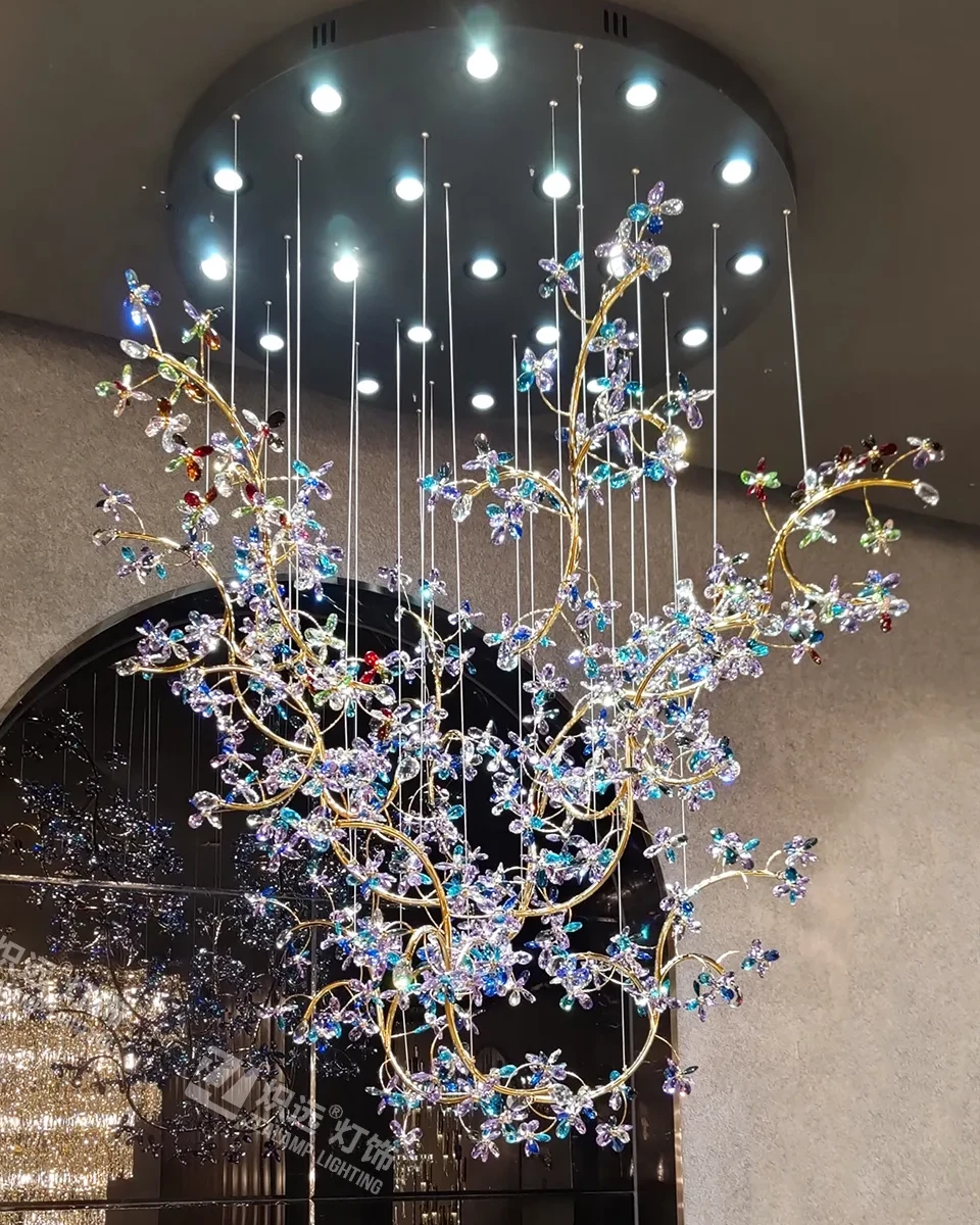crystal flower chandelier