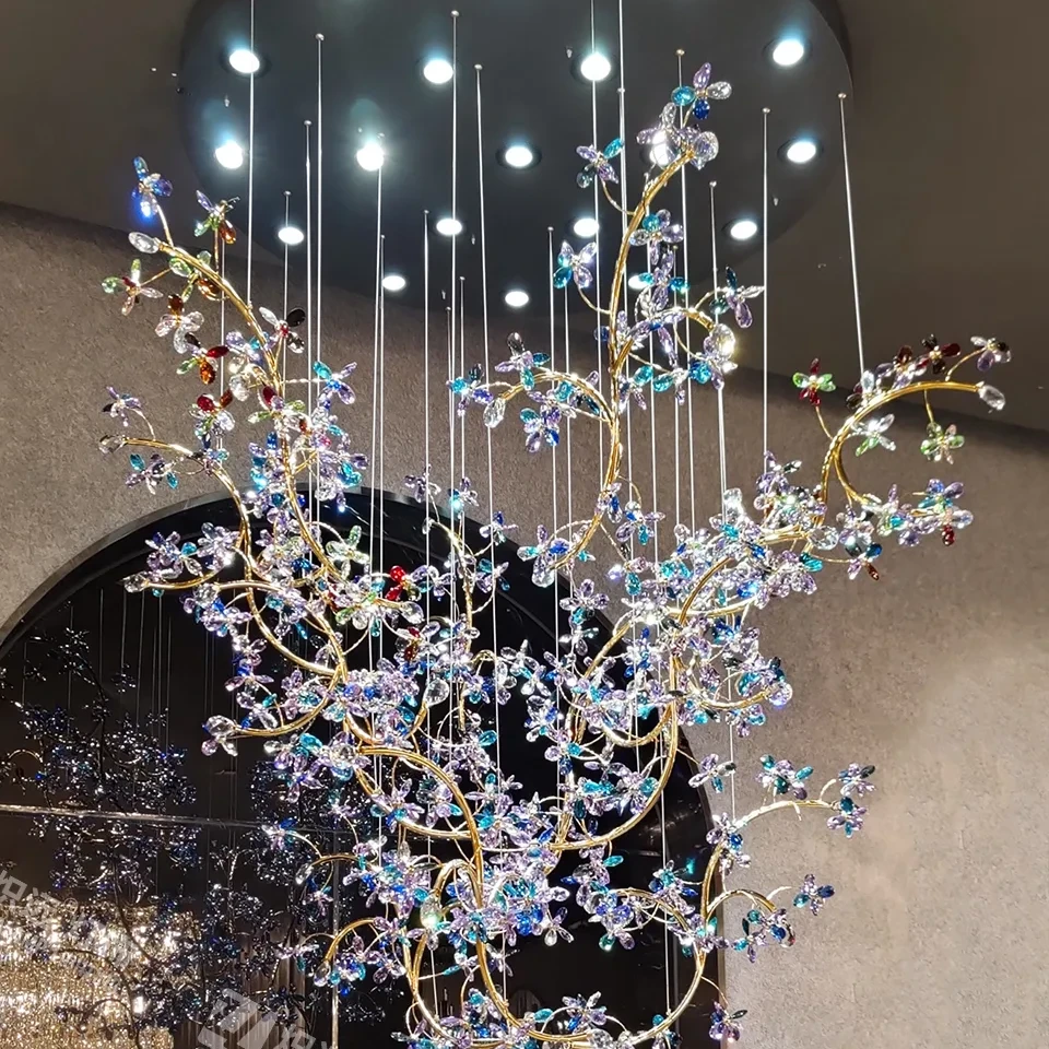 crystal flower chandelier