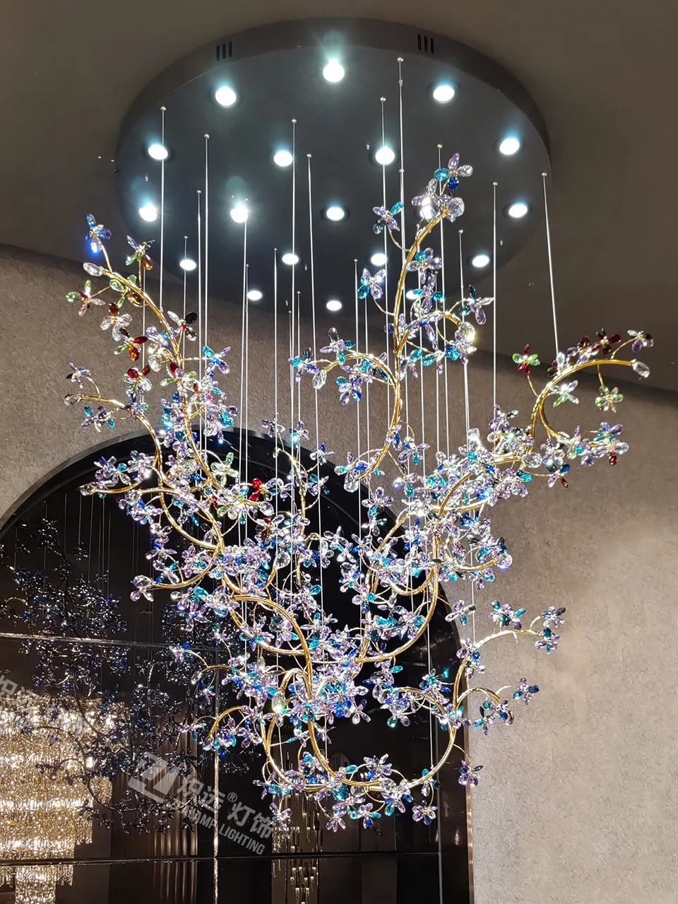 crystal flower chandelier