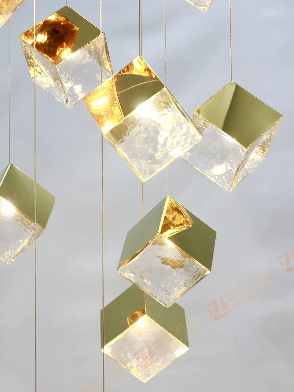 Cube glass pendant light