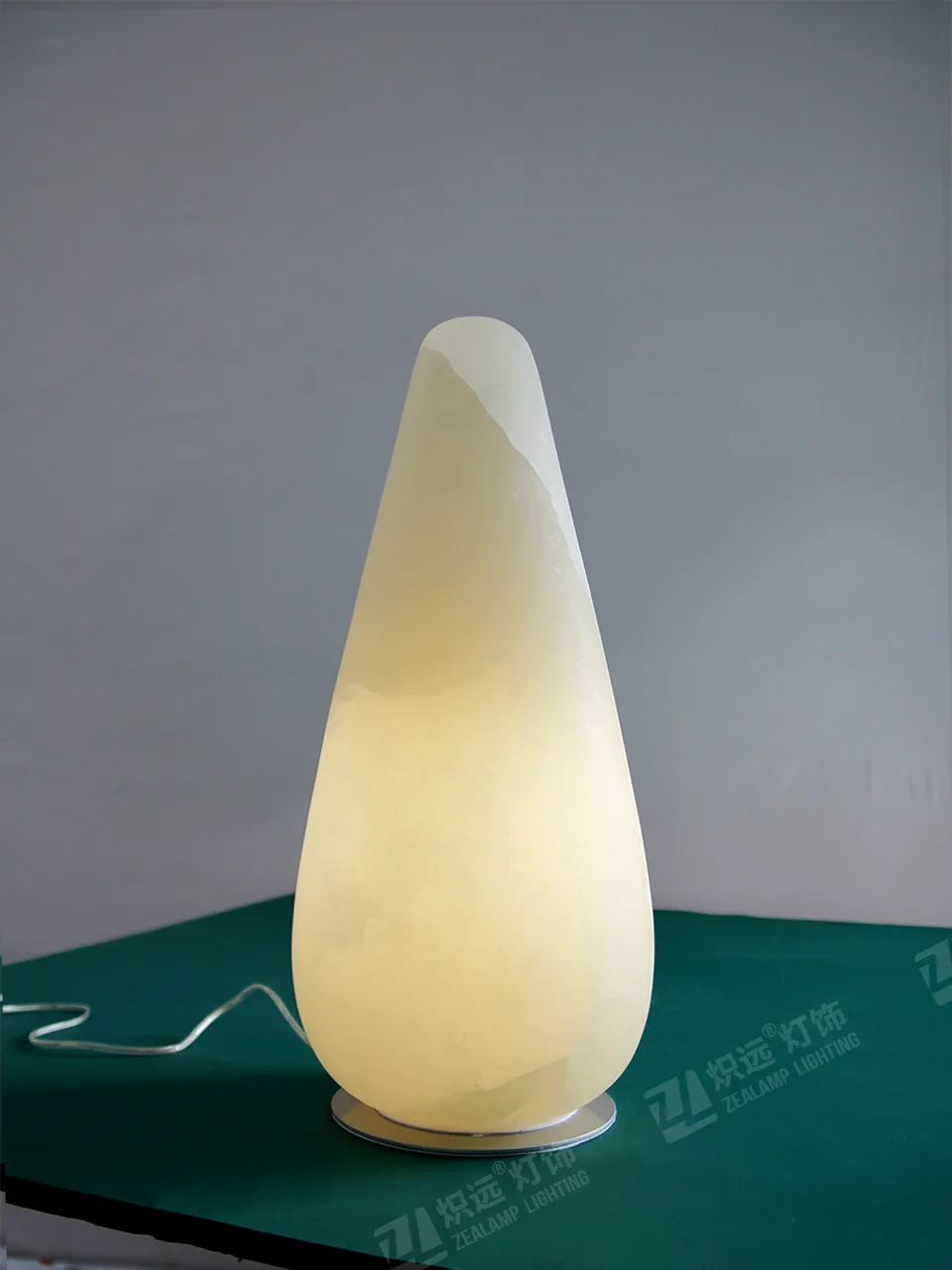 Natural marble table lamp