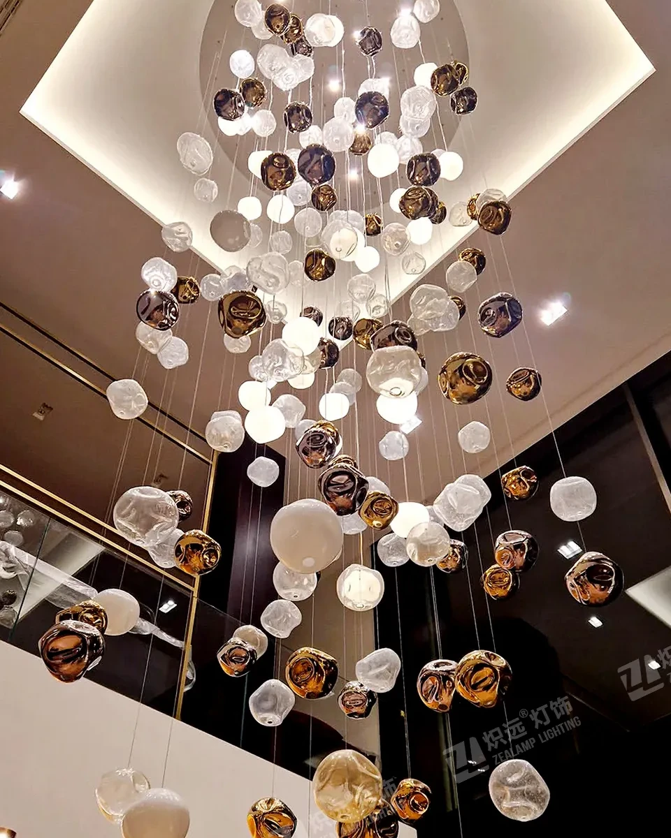 Alien glass lampshade pendant light