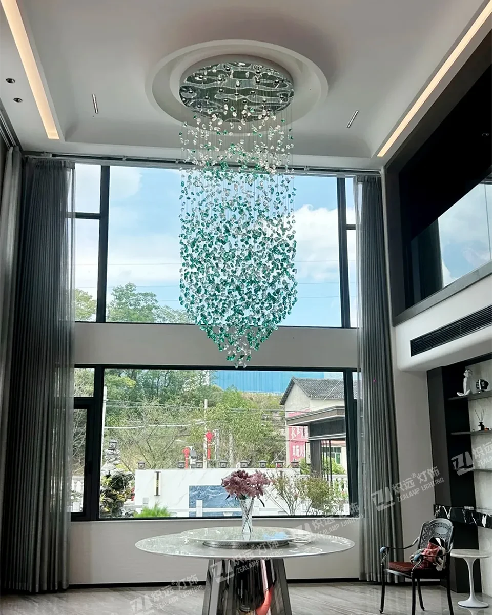 Glass stone decorative chandelier