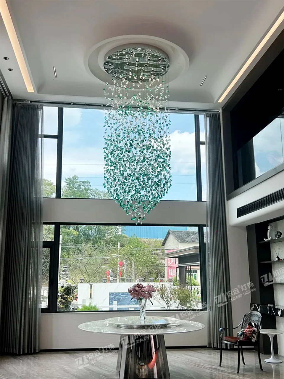 Glass stone decorative chandelier