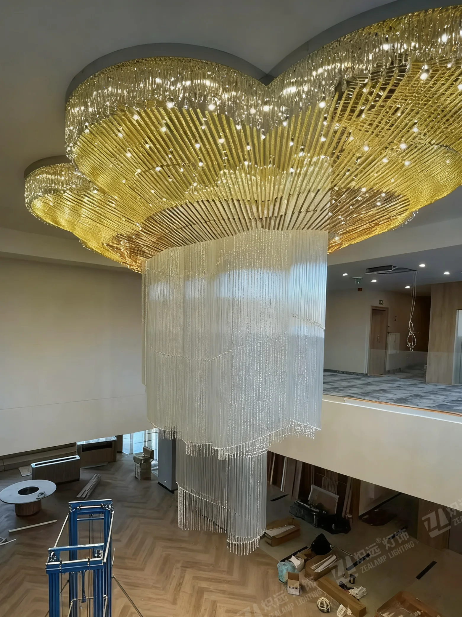 Hotel crystal chandelier