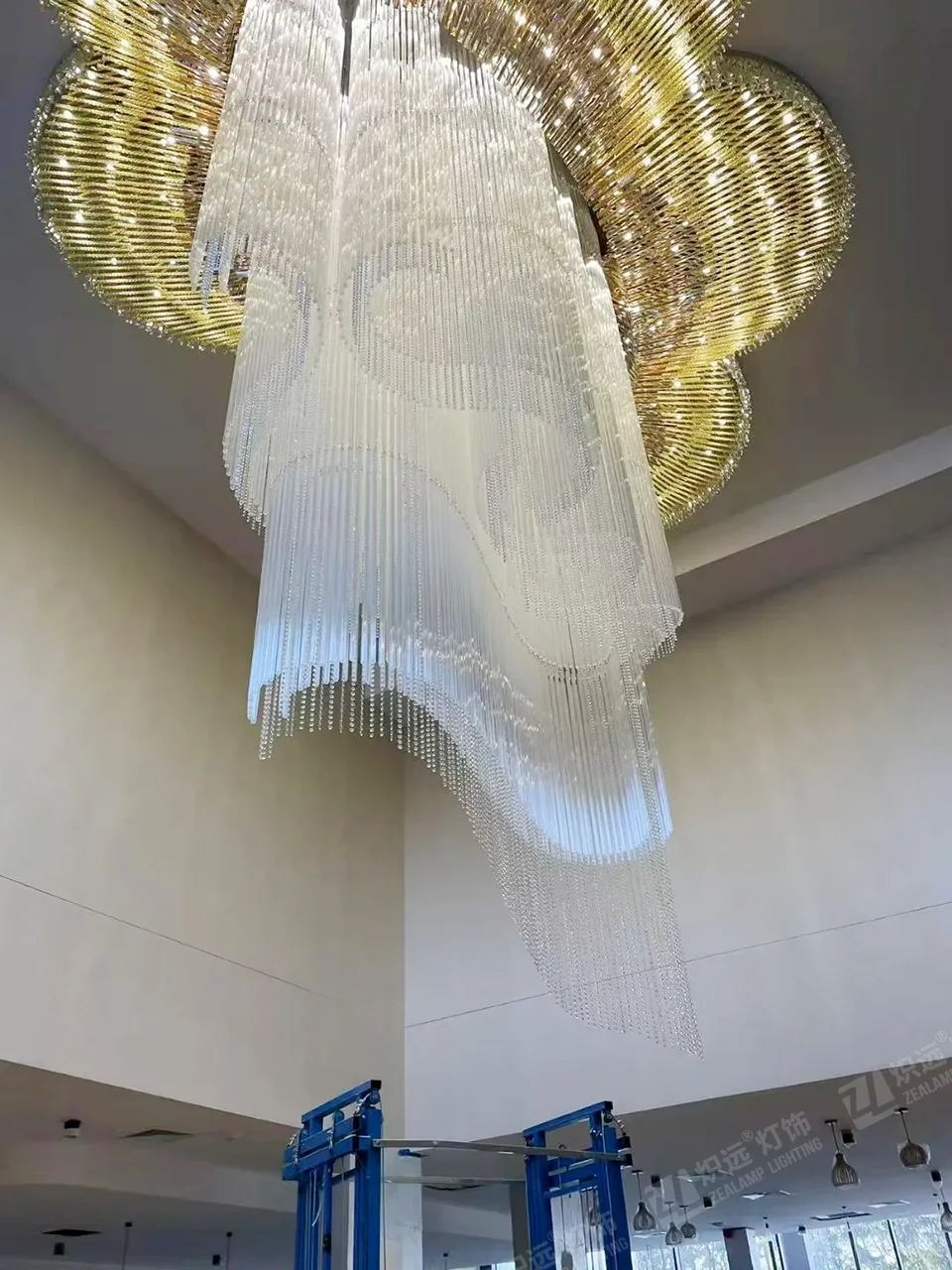 Hotel crystal chandelier