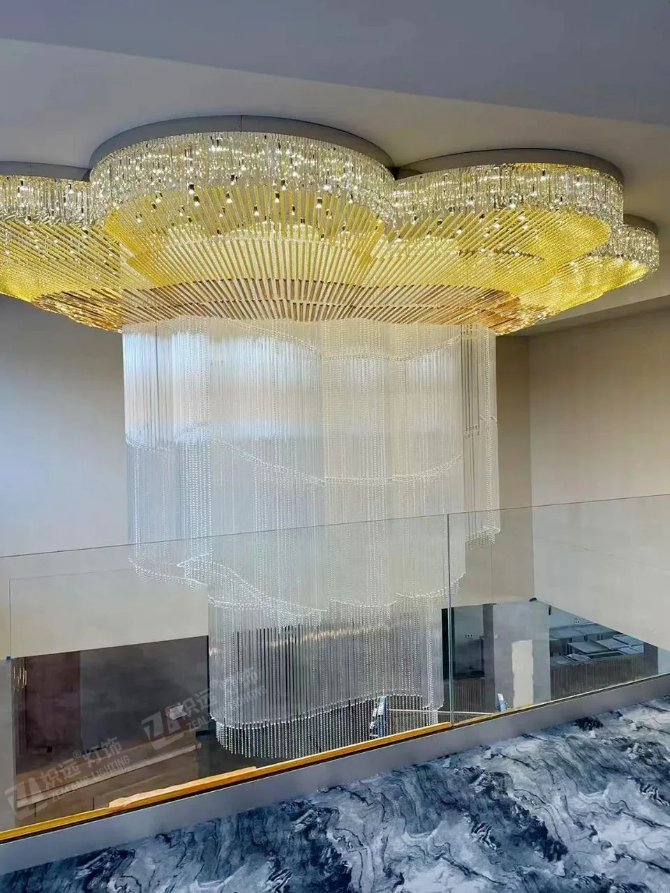 Hotel crystal chandelier
