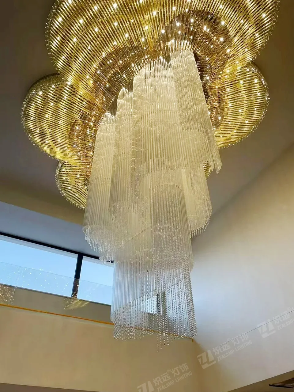 Hotel crystal chandelier