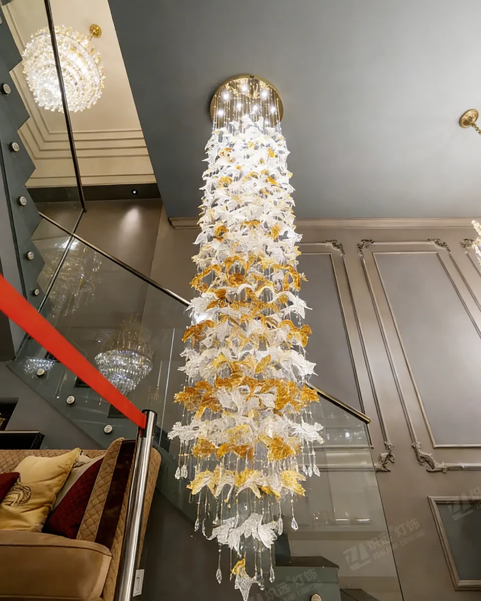 Artistic glass chandelier