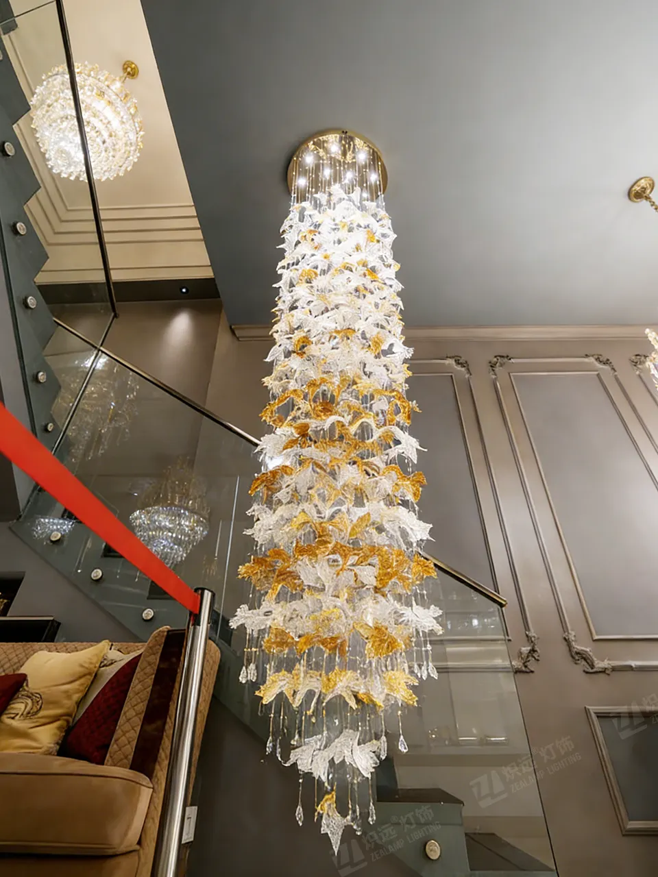 Artistic glass chandelier