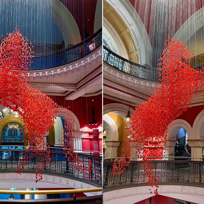 Glass horse pendant lamp